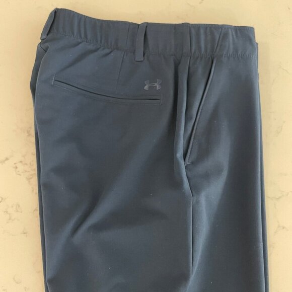 Under Armour Sporty Style # 1357810 Poly Blend Athletic Pants Blue Sz 8 NWOT - Picture 7 of 13